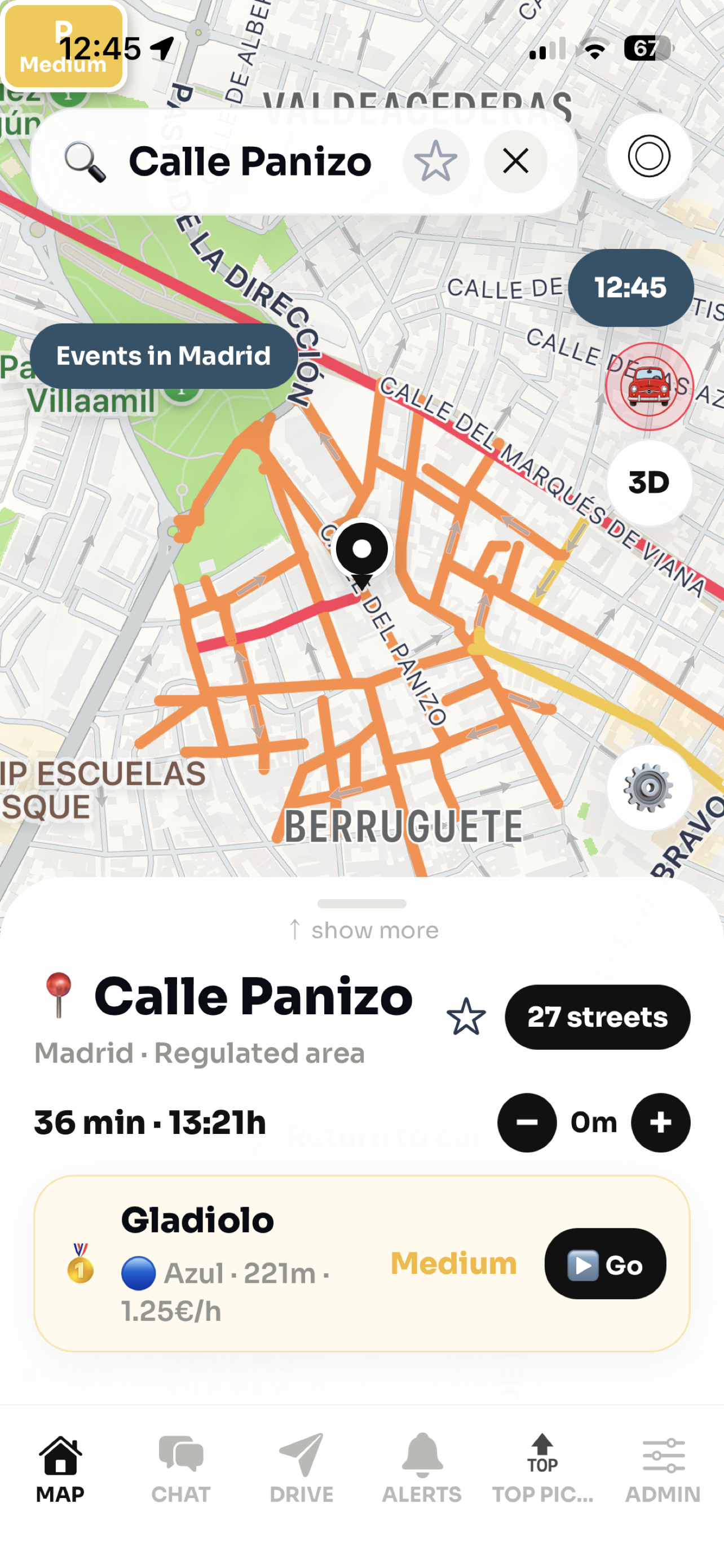IterPark map with colored streets