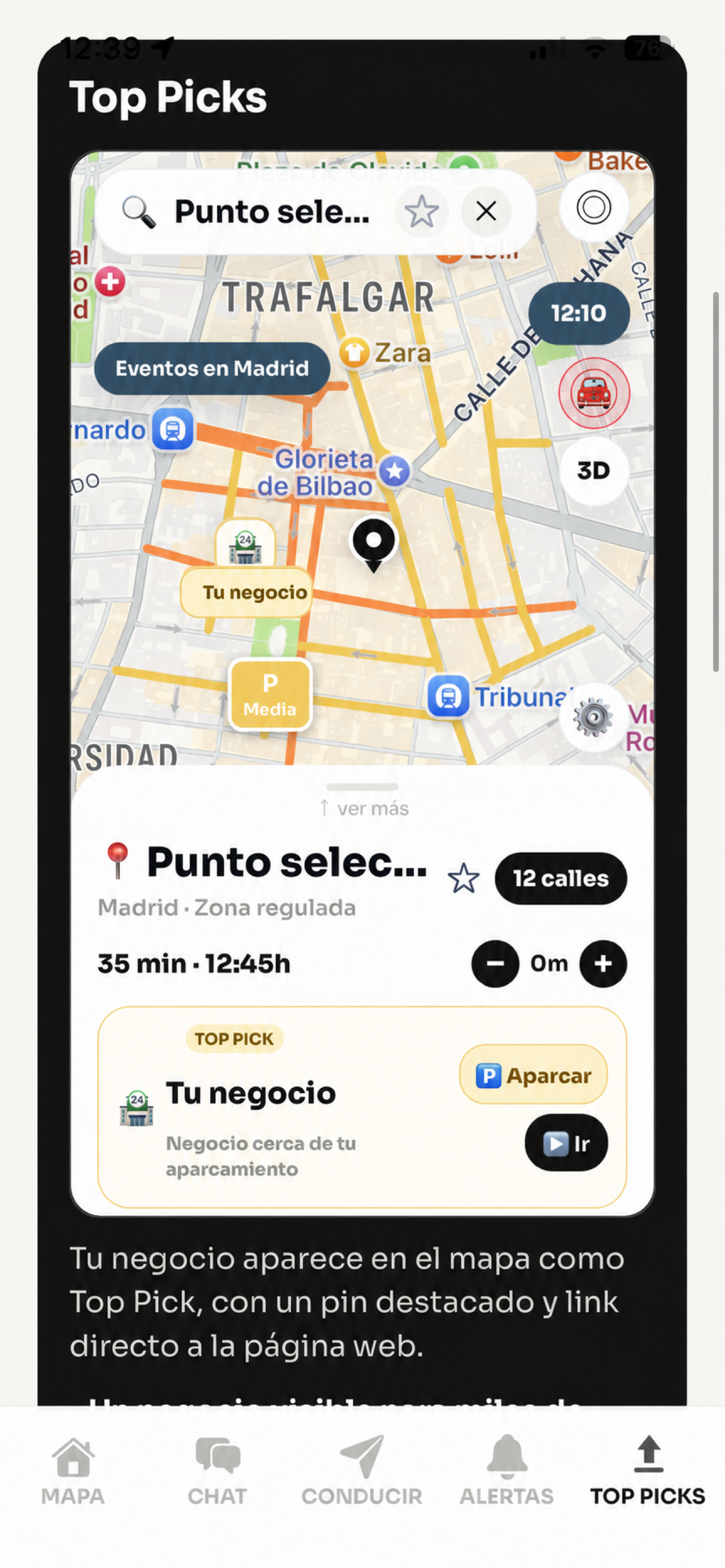 Captura de Top Picks en IterPark